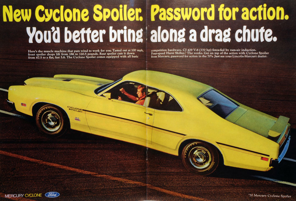 1970 Mercury Cycone Spoiler Ad