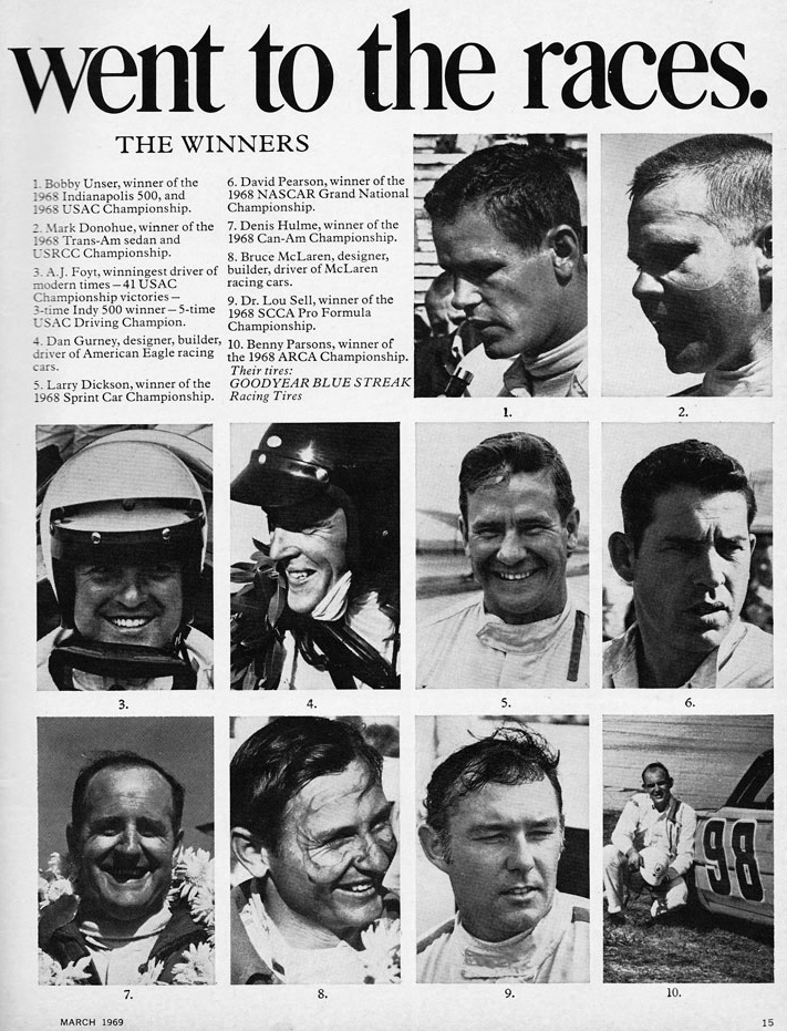 1968 Race Winners