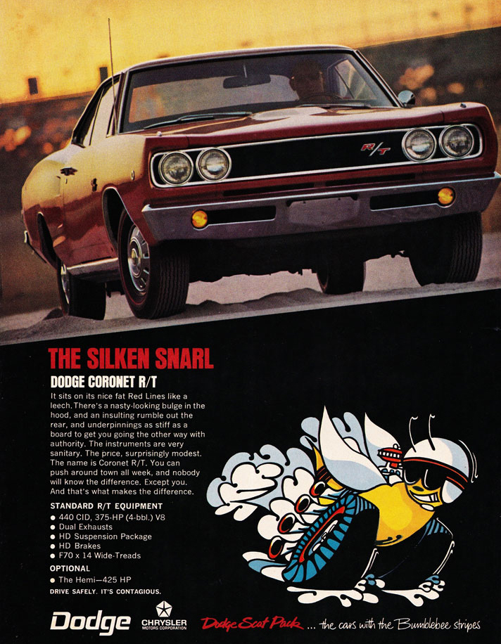 68 Dodge Coronet RT Ad