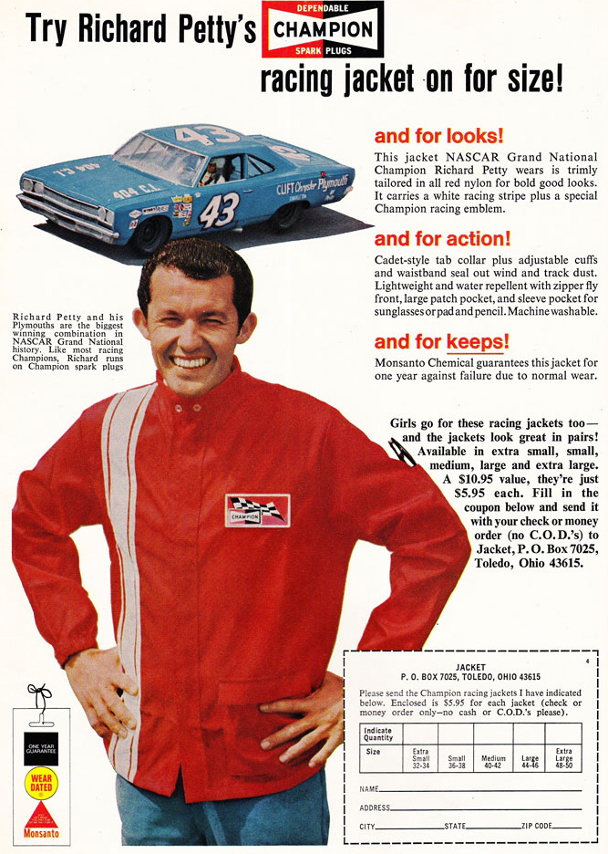 68 Richard Petty Racing Jacket Ad