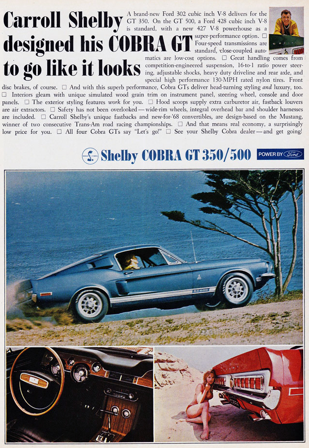 Carroll Shelby Cobra GT 500 Ad