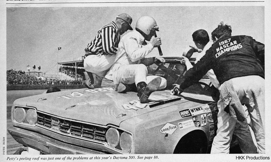 Richard Petty On Hood 68 Daytona 500