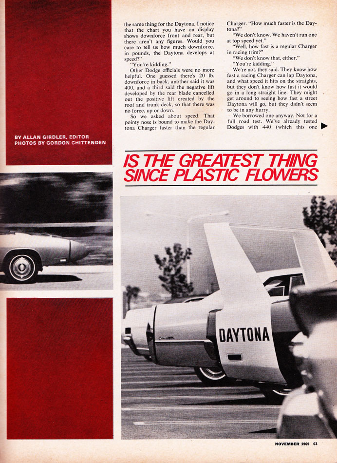 69 Charger Daytona Wing Car Speed Machine 2