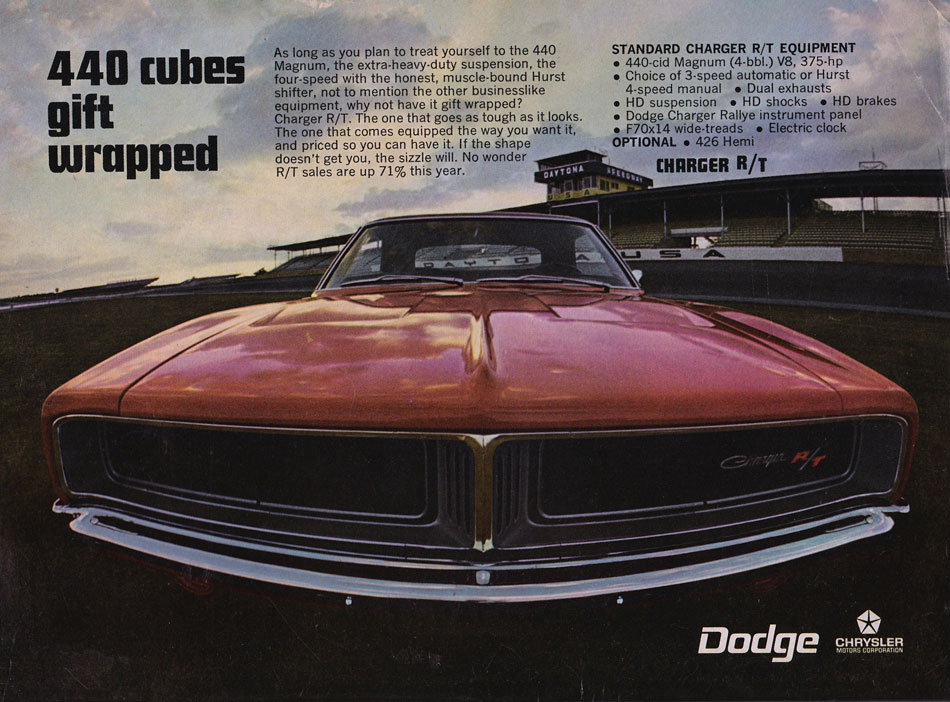 69 Dodge Charger RT Ad