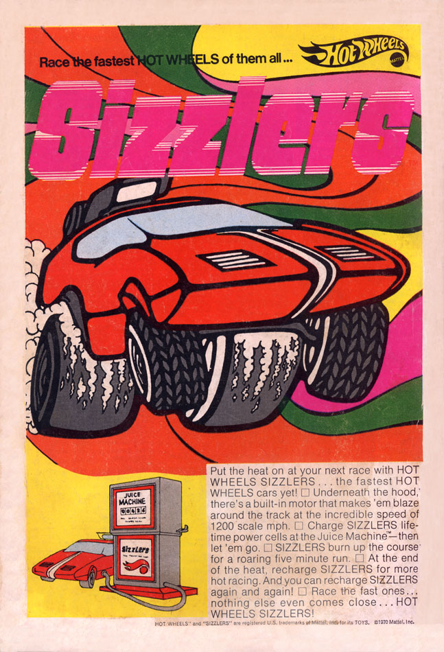 Hot Wheels Sizzlers Ad