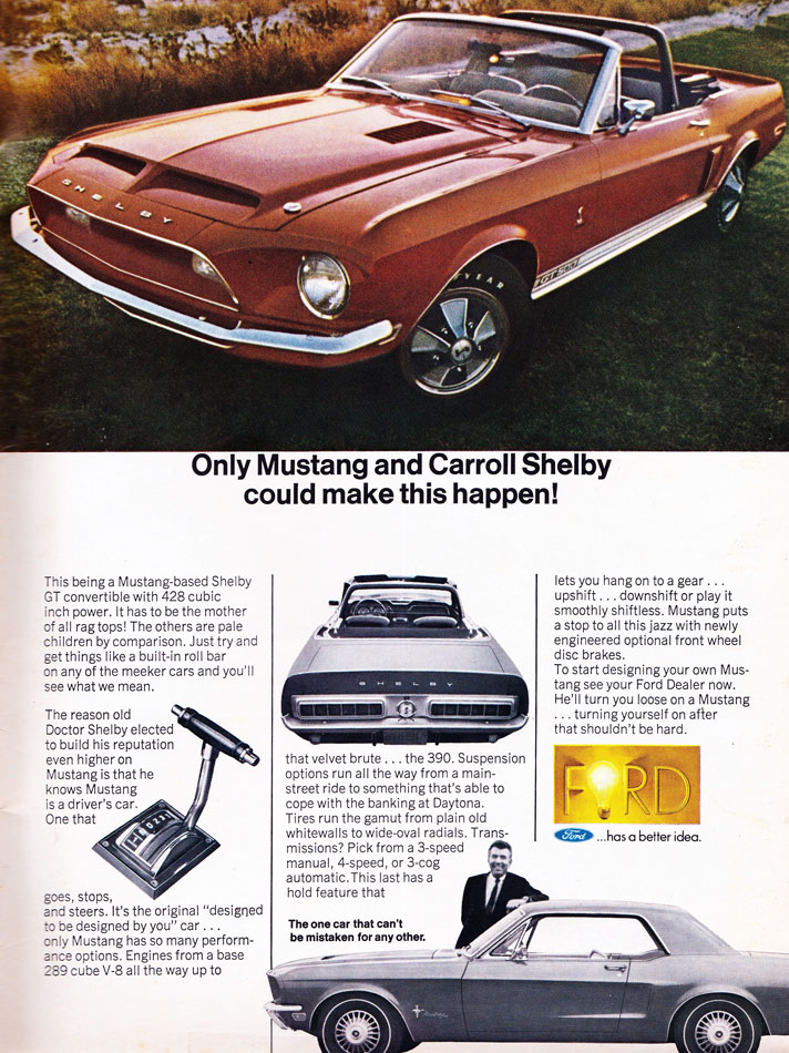 1969 Ford Shelby Mustang GT Ad
