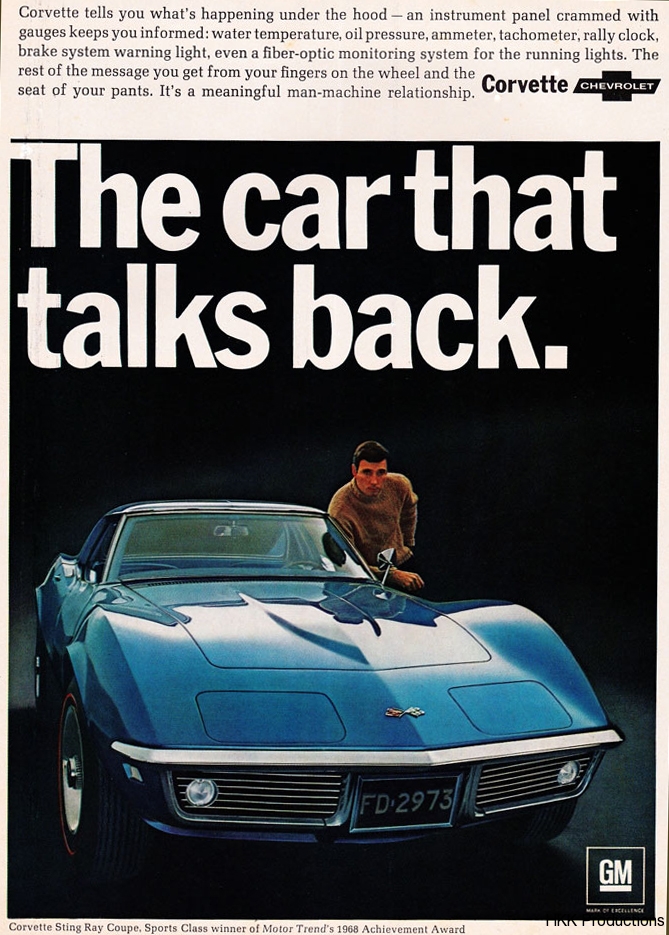 68 Corvette Stingray Talks Back Ad