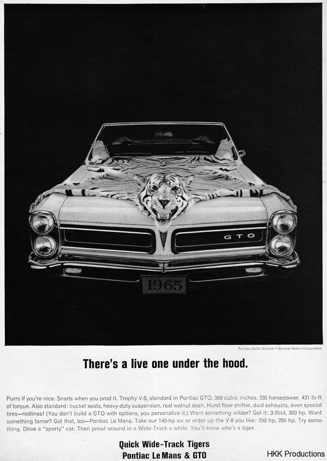 65 Pontiac GTO Tigers Ad
